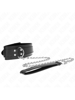 COLLAR BDSM CON CORREA AJUSTABLE KINK 65 CM PLATEADO DE LA MARCA KINK COLLAR & GAG