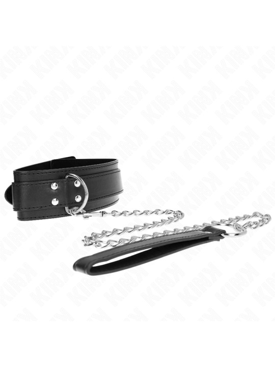 COLLAR BDSM CON CORREA AJUSTABLE KINK 65 CM PLATEADO DE LA MARCA KINK COLLAR & GAG
