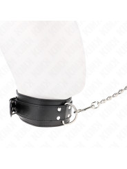 COLLAR BDSM CON CORREA AJUSTABLE KINK 65 CM PLATEADO DE LA MARCA KINK COLLAR & GAG