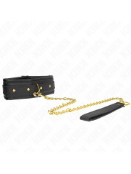 COLLAR CON CORREA IMITACIÓN CUERO AJUSTABLE KINK BDSM DE LA MARCA KINK COLLAR & GAG