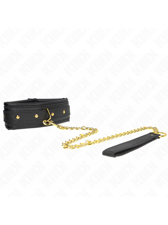 COLLAR CON CORREA IMITACIÓN CUERO AJUSTABLE KINK BDSM DE LA MARCA KINK COLLAR & GAG