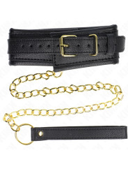 COLLAR CON CORREA IMITACIÓN CUERO AJUSTABLE KINK BDSM DE LA MARCA KINK COLLAR & GAG