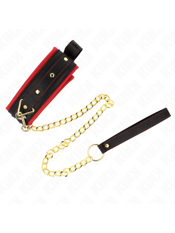 COLLAR BDSM CON CORREA AJUSTABLE KINK 33-48 CM DE LA MARCA KINK COLLAR & GAG