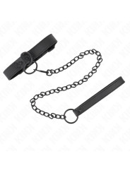 COLLAR BDSM CON CORREA AJUSTABLE KINK 65 CM OSCURO DE LA MARCA KINK COLLAR & GAG