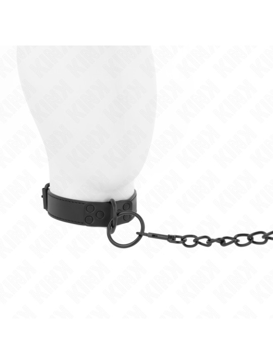 COLLAR BDSM CON CORREA AJUSTABLE KINK 65 CM OSCURO DE LA MARCA KINK COLLAR & GAG