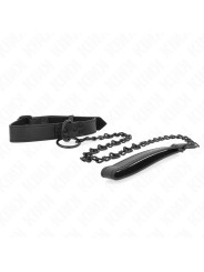 COLLAR BDSM CON CORREA AJUSTABLE KINK 65 CM OSCURO DE LA MARCA KINK COLLAR & GAG