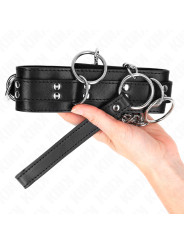 COLLAR BDSM CON CORREA KINK 80 CM 3 ANILLOS DE LA MARCA KINK COLLAR & GAG