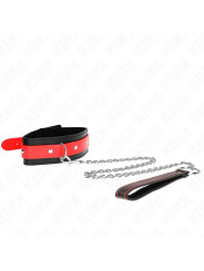 COLLAR BDSM ROJO CON CORREA AJUSTABLE KINK 65 CM DE LA MARCA KINK COLLAR & GAG