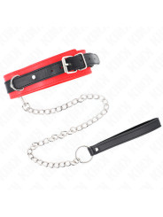 COLLAR CON CORREA KINK 65 CM ROJO BÁSICO DE LA MARCA KINK COLLAR & GAG