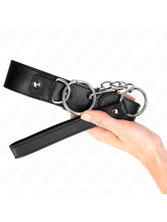COLLAR BDSM CON CORREA AJUSTABLE KINK 36-43 CM DE LA MARCA KINK COLLAR & GAG
