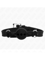 MORDAZA DE BOLA DE SILICONA KINK TALLA S NEGRO AJUSTABLE DE LA MARCA KINK COLLAR & GAG