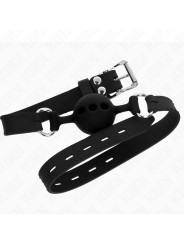 MORDAZA DE BOLA DE SILICONA KINK TALLA S NEGRO AJUSTABLE DE LA MARCA KINK COLLAR & GAG