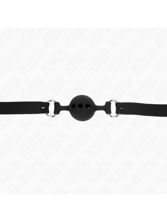 MORDAZA DE BOLA DE SILICONA KINK TALLA S NEGRO AJUSTABLE DE LA MARCA KINK COLLAR & GAG