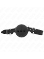 MORDAZA DE BOLA SILICONA KINK NEGRO TALLA M AJUSTABLE DE LA MARCA KINK COLLAR & GAG