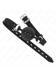 MORDAZA DE BOLA SILICONA KINK NEGRO TALLA M AJUSTABLE DE LA MARCA KINK COLLAR & GAG