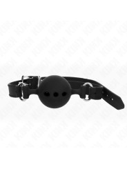 MORDAZA DE BOLA DE SILICONA KINK TALLA L NEGRO AJUSTABLE DE LA MARCA KINK COLLAR & GAG