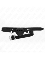 MORDAZA DE BOLA DE SILICONA KINK TALLA L NEGRO AJUSTABLE DE LA MARCA KINK COLLAR & GAG