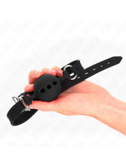 MORDAZA DE BOLA DE SILICONA KINK TALLA L NEGRO AJUSTABLE DE LA MARCA KINK COLLAR & GAG