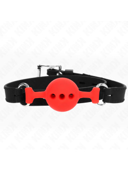 MORDAZA DE BOLA DE SILICONA ROJA AJUSTABLE KINK DE LA MARCA KINK COLLAR & GAG