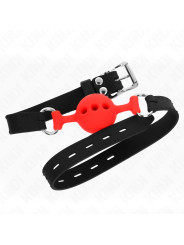 MORDAZA DE BOLA DE SILICONA ROJA AJUSTABLE KINK DE LA MARCA KINK COLLAR & GAG