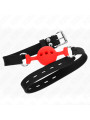 MORDAZA DE BOLA DE SILICONA ROJA AJUSTABLE KINK DE LA MARCA KINK COLLAR & GAG