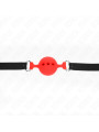 MORDAZA DE BOLA DE SILICONA ROJA AJUSTABLE KINK BDSM DE LA MARCA KINK COLLAR & GAG