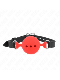 MORDAZA DE BOLA DE SILICONA ROJA AJUSTABLE KINK TALLA L DE LA MARCA KINK COLLAR & GAG