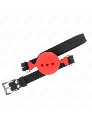 MORDAZA DE BOLA DE SILICONA ROJA AJUSTABLE KINK TALLA L DE LA MARCA KINK COLLAR & GAG