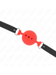 MORDAZA DE BOLA DE SILICONA ROJA AJUSTABLE KINK TALLA L DE LA MARCA KINK COLLAR & GAG