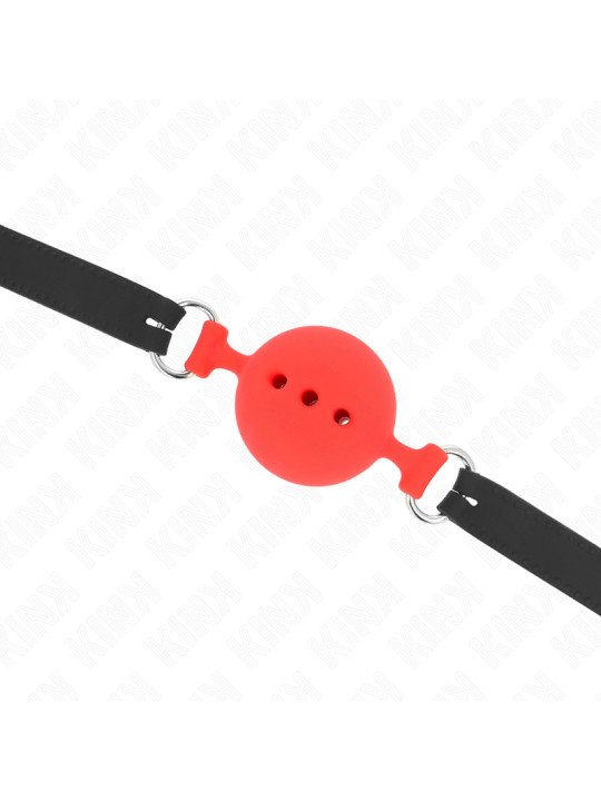 MORDAZA DE BOLA DE SILICONA ROJA AJUSTABLE KINK TALLA L DE LA MARCA KINK COLLAR & GAG