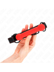 MORDAZA BDSM HUESO AJUSTABLE CON CORREA POLIPIEL ROJO KINK DE LA MARCA KINK COLLAR & GAG