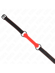 MORDAZA BDSM HUESO AJUSTABLE CON CORREA POLIPIEL ROJO KINK DE LA MARCA KINK COLLAR & GAG