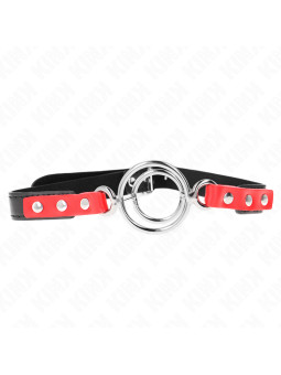 MORDAZA BDSM AJUSTABLE CON JUNTAS TÓRICAS ROJO 38X56 CM DE LA MARCA KINK COLLAR & GAG