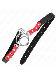 MORDAZA BDSM AJUSTABLE CON JUNTAS TÓRICAS ROJO 38X56 CM DE LA MARCA KINK COLLAR & GAG