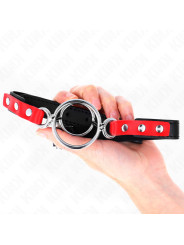 MORDAZA BDSM AJUSTABLE CON JUNTAS TÓRICAS ROJO 38X56 CM DE LA MARCA KINK COLLAR & GAG