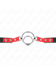 MORDAZA BDSM AJUSTABLE CON JUNTAS TÓRICAS ROJO 38X56 CM DE LA MARCA KINK COLLAR & GAG