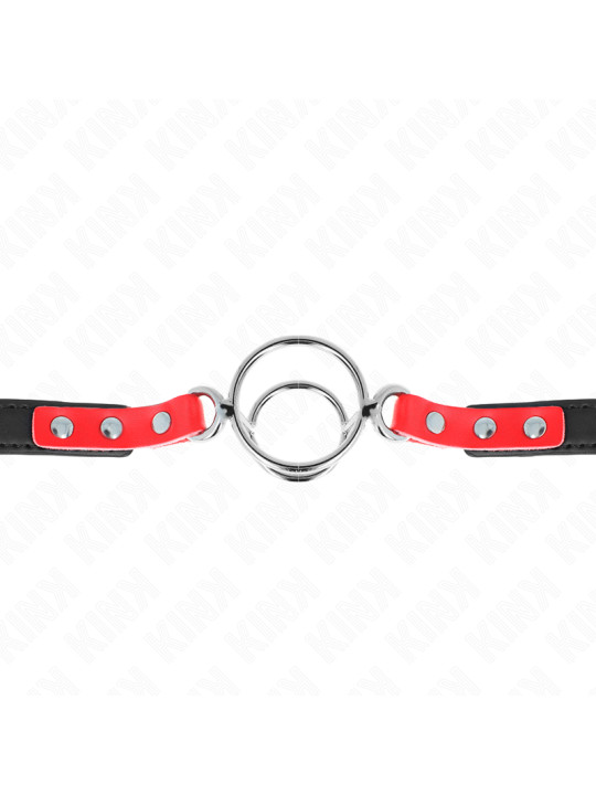 MORDAZA BDSM AJUSTABLE CON JUNTAS TÓRICAS ROJO 38X56 CM DE LA MARCA KINK COLLAR & GAG