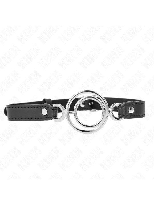 MORDAZA BDSM SILICONA NEGRA 5 CM KINK DE LA MARCA KINK COLLAR & GAG
