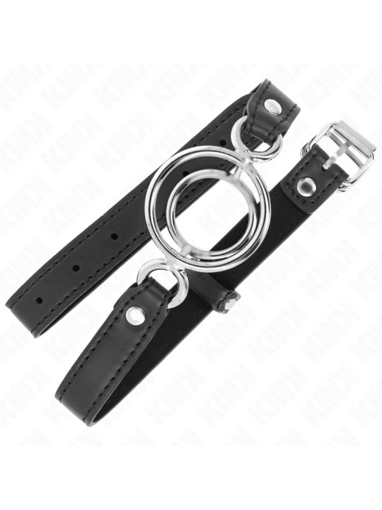 MORDAZA BDSM SILICONA NEGRA 5 CM KINK DE LA MARCA KINK COLLAR & GAG