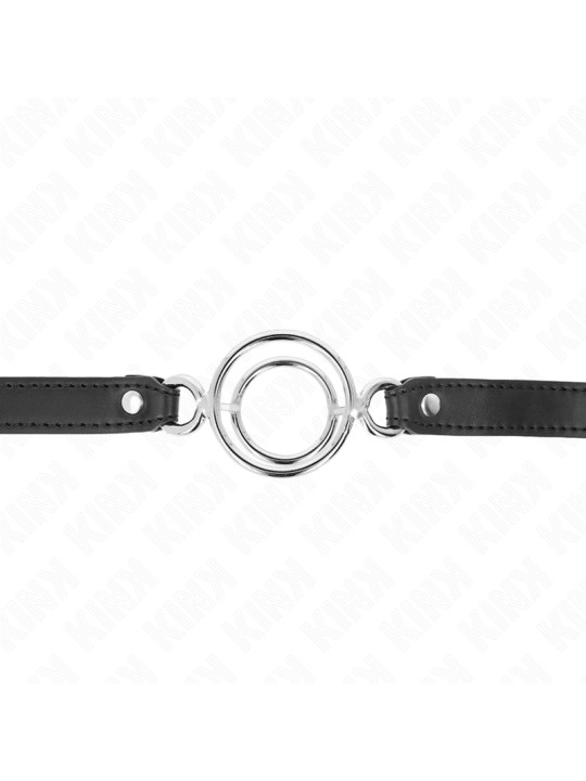 MORDAZA BDSM SILICONA NEGRA 5 CM KINK DE LA MARCA KINK COLLAR & GAG