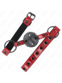 MORDAZA DE BOLA BDSM 4.5 CM POLIPIEL BRILLANTE AJUSTABLE DE LA MARCA KINK COLLAR & GAG