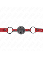 MORDAZA DE BOLA BDSM 4.5 CM POLIPIEL BRILLANTE AJUSTABLE DE LA MARCA KINK COLLAR & GAG