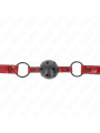 MORDAZA DE BOLA BDSM 4.5 CM POLIPIEL BRILLANTE AJUSTABLE DE LA MARCA KINK COLLAR & GAG