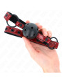 MORDAZA DE BOLA BDSM 4.5 CM POLIPIEL BRILLANTE AJUSTABLE DE LA MARCA KINK COLLAR & GAG