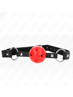 MORDAZA DE BOLA ROJA 4.5 CM KINK BDSM SILICONA SEGURA DE LA MARCA KINK COLLAR & GAG