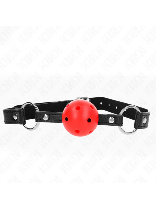 MORDAZA DE BOLA ROJA 4.5 CM KINK BDSM SILICONA SEGURA DE LA MARCA KINK COLLAR & GAG