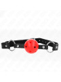MORDAZA DE BOLA ROJA 4.5 CM KINK BDSM SILICONA SEGURA DE LA MARCA KINK COLLAR & GAG