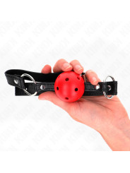 MORDAZA DE BOLA ROJA 4.5 CM KINK BDSM SILICONA SEGURA DE LA MARCA KINK COLLAR & GAG