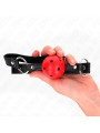 MORDAZA DE BOLA ROJA 4.5 CM KINK BDSM SILICONA SEGURA DE LA MARCA KINK COLLAR & GAG