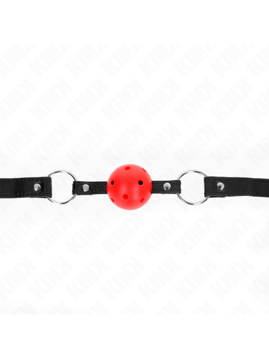 MORDAZA DE BOLA ROJA 4.5 CM KINK BDSM SILICONA SEGURA DE LA MARCA KINK COLLAR & GAG